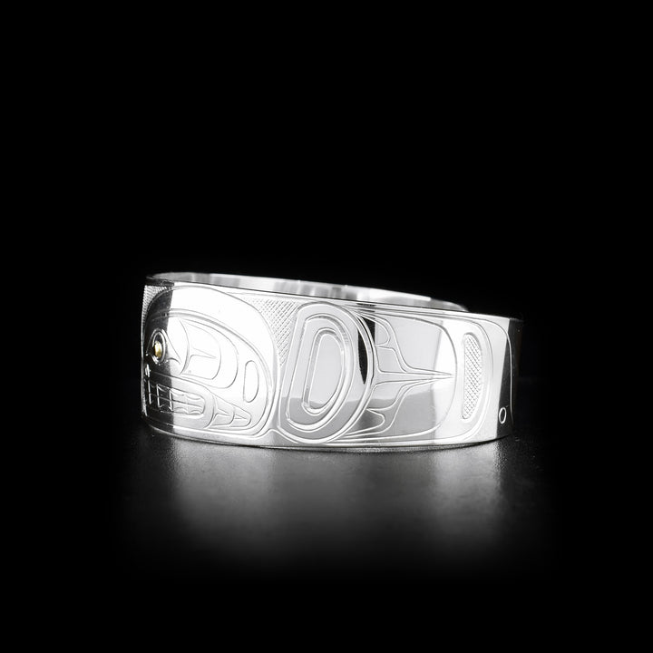 Eagle and Orca 3/4" Silver and Gold Bracelet - Artina's Jewellery