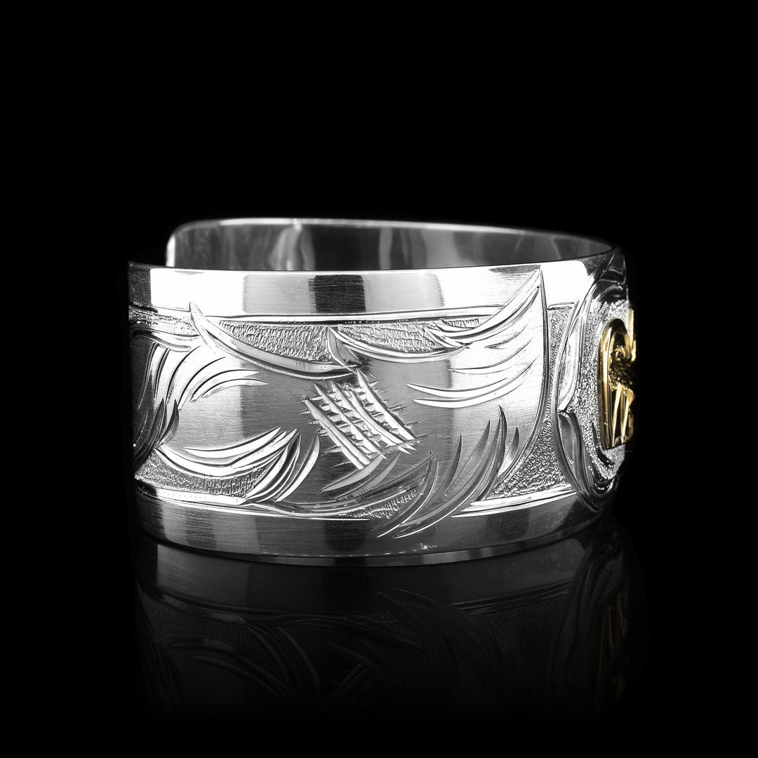 Every Child Matters 1" Baby with Mother Wolf Bracelet Silver and Gold - Artina's Jewellery