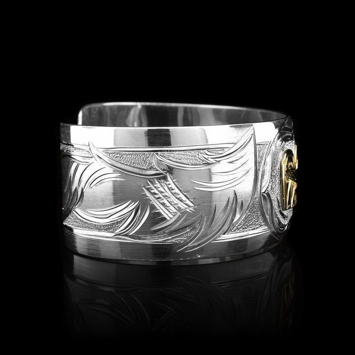 Every Child Matters 1" Baby with Mother Wolf Bracelet Silver and Gold - Artina's Jewellery