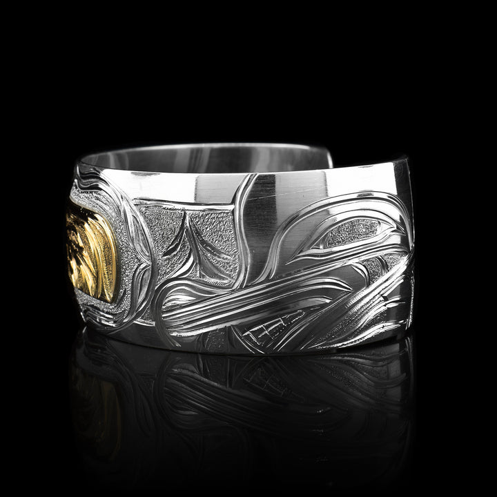 Every Child Matters 1" Baby with Mother Wolf Bracelet Silver and Gold - Artina's Jewellery