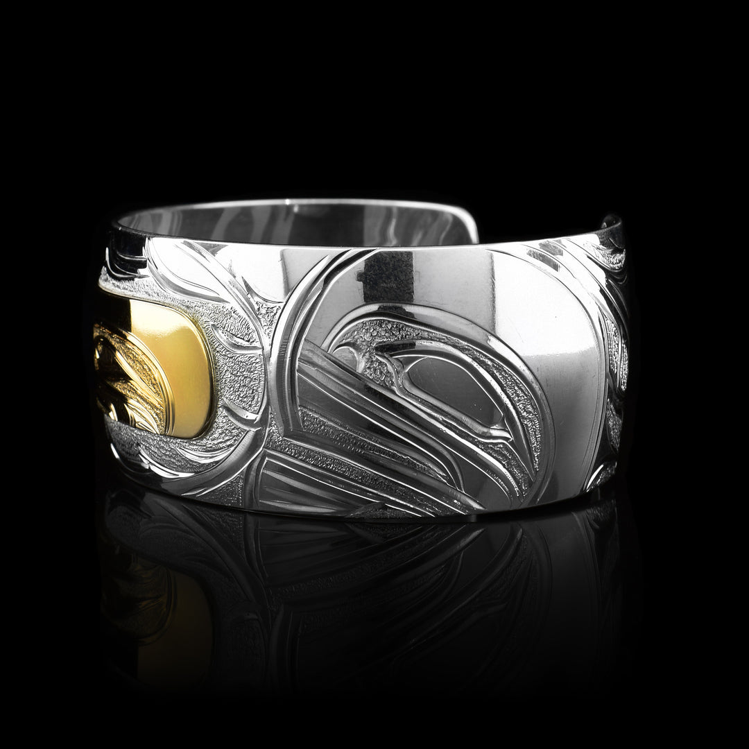 Every Child Matters 1" Baby with Mother Orca Bracelet Silver and Gold - Artina's Jewellery