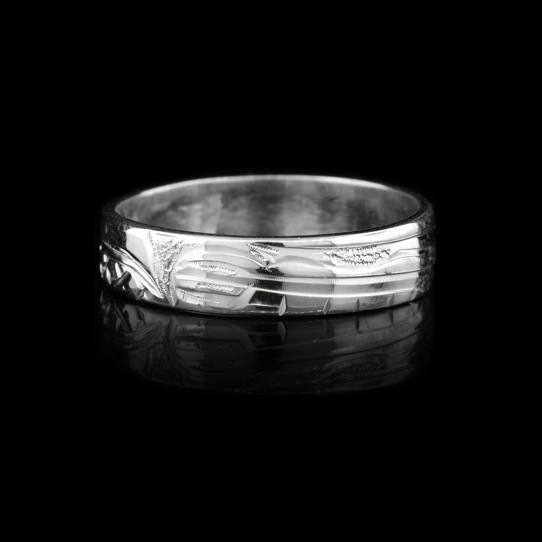 3/16" Sterling Silver Beaver Band Ring