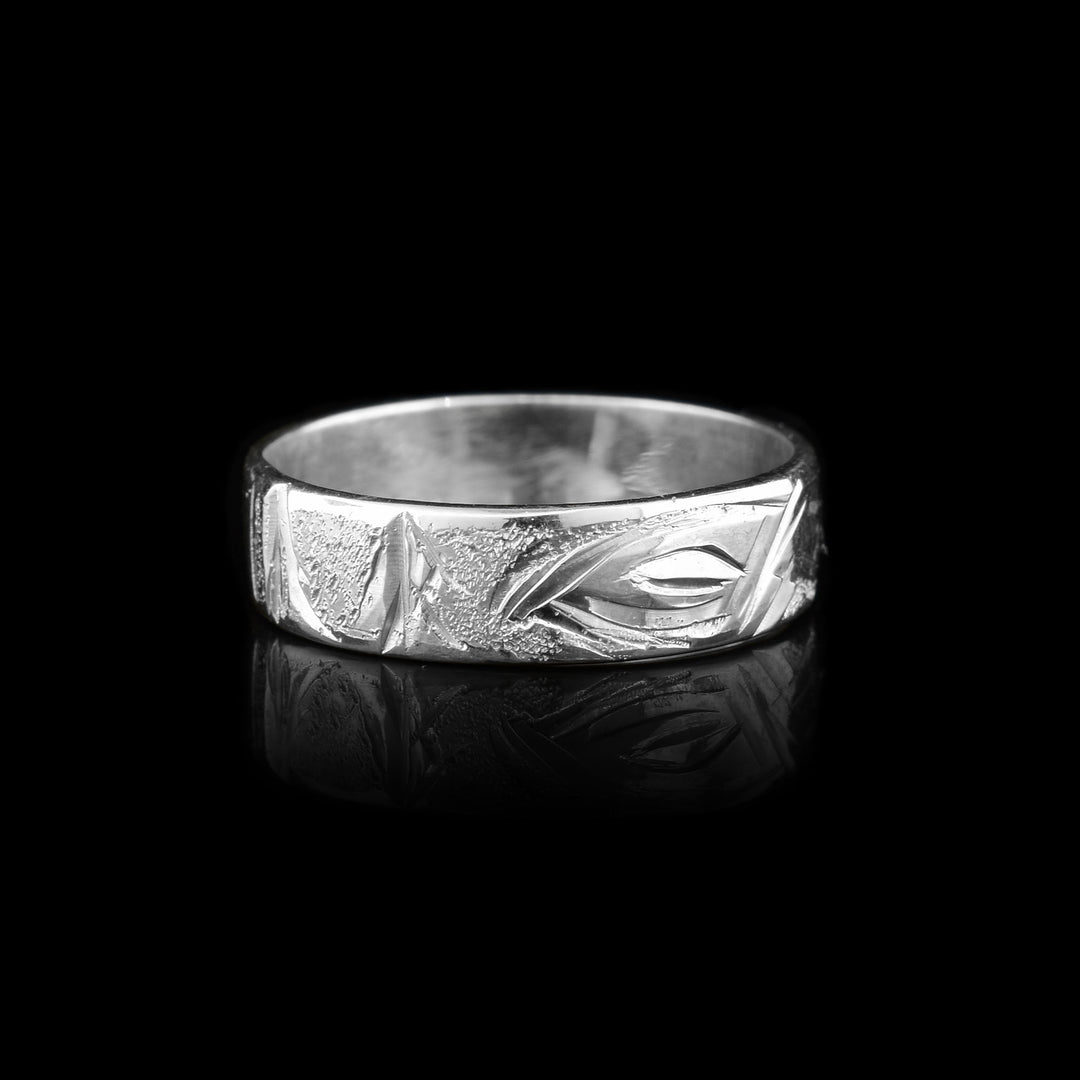 3/16" Sterling Silver Turtle Band Ring