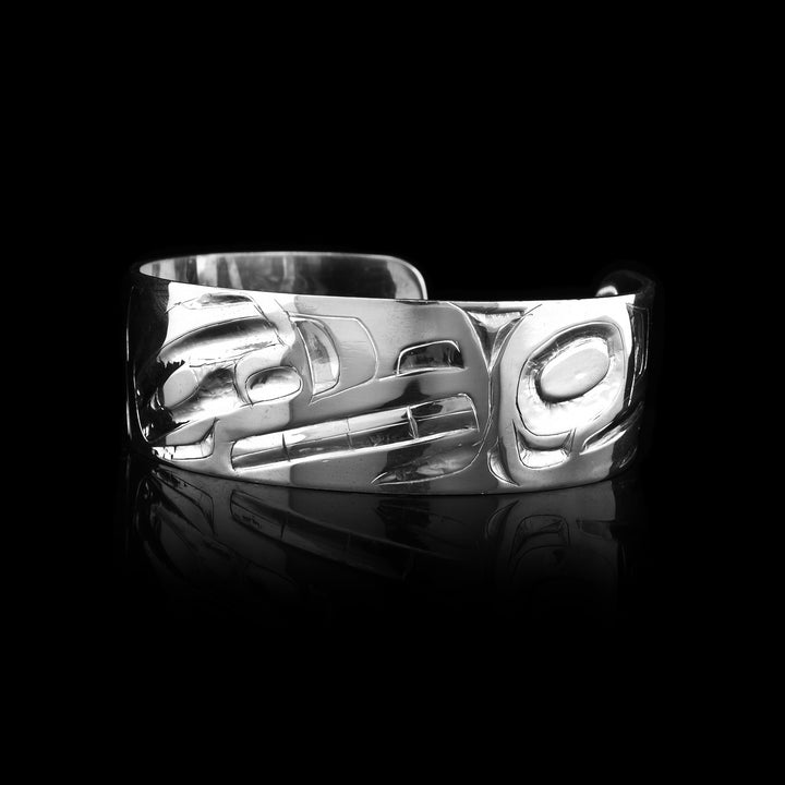 3/4" wide Sterling Silver Raven Cuff Bracelets