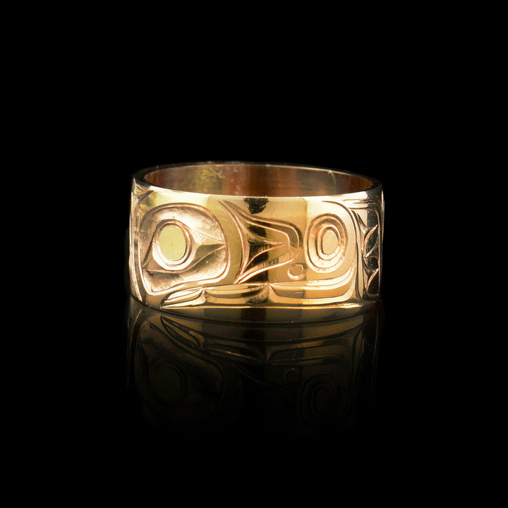3/8" 14K Gold Orca Legend Ring