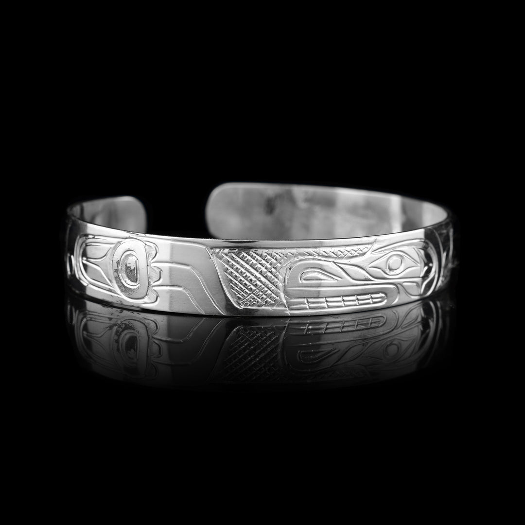 3/8" Sterling Silver Bear Cuff Bracelet