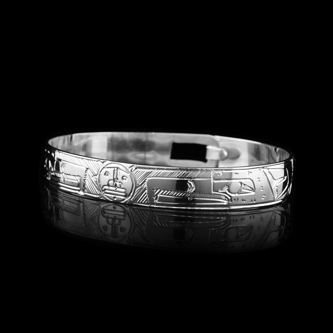 3/8" Sterling Silver Double Eagle Sun Bracelet