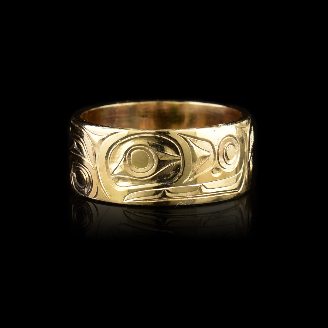 5/16" 14k Gold Orca Band Ring