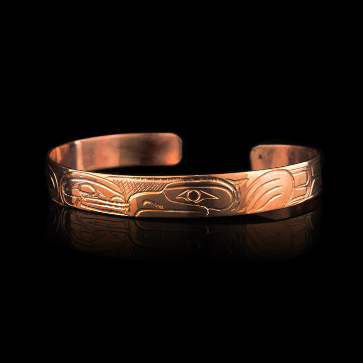5/16" Eagle and Orca Copper Cuff Bracelet