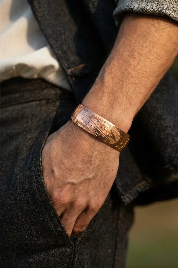 3/4" Copper Orca Cuff Bracelet - Artina's Jewellery