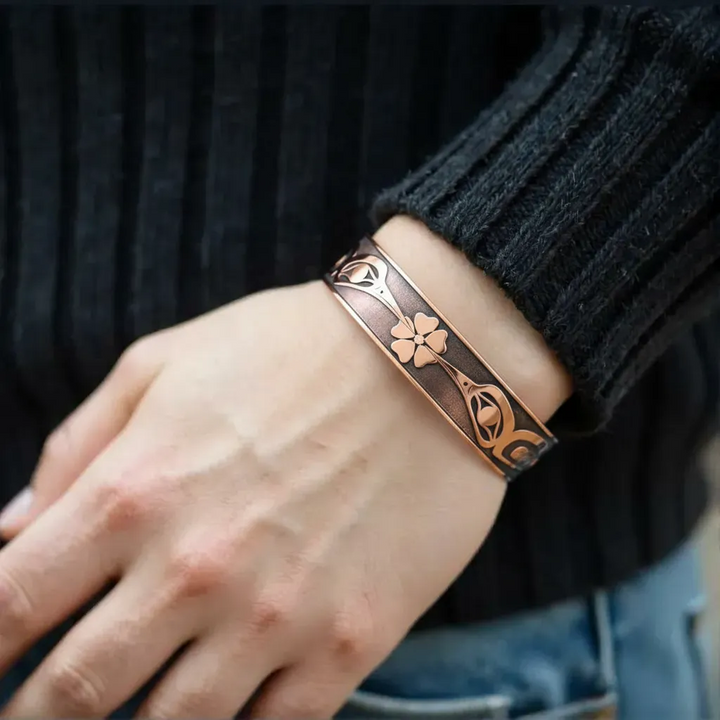 1/2" Copper Hummingbird Cuff - Artina's Jewellery