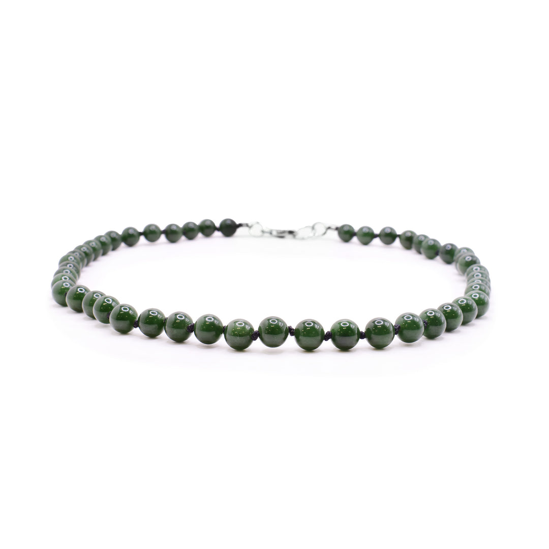 8mm Beaded BC Jade Necklace