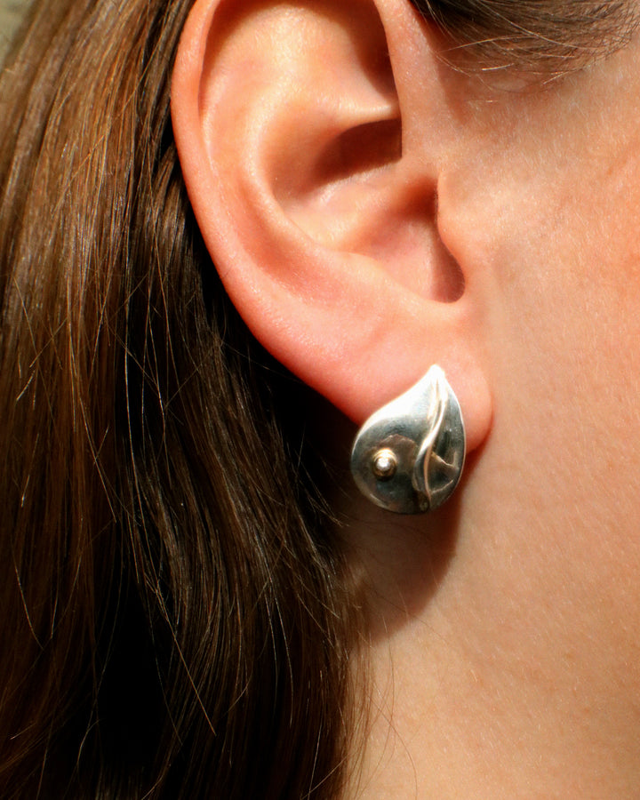 Teardrop Gold and Silver Diamond Earrings - Artina's Jewellery