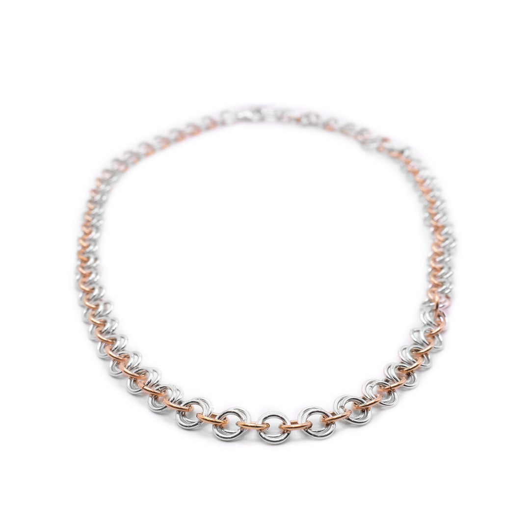 Gold and Silver Chain Necklace