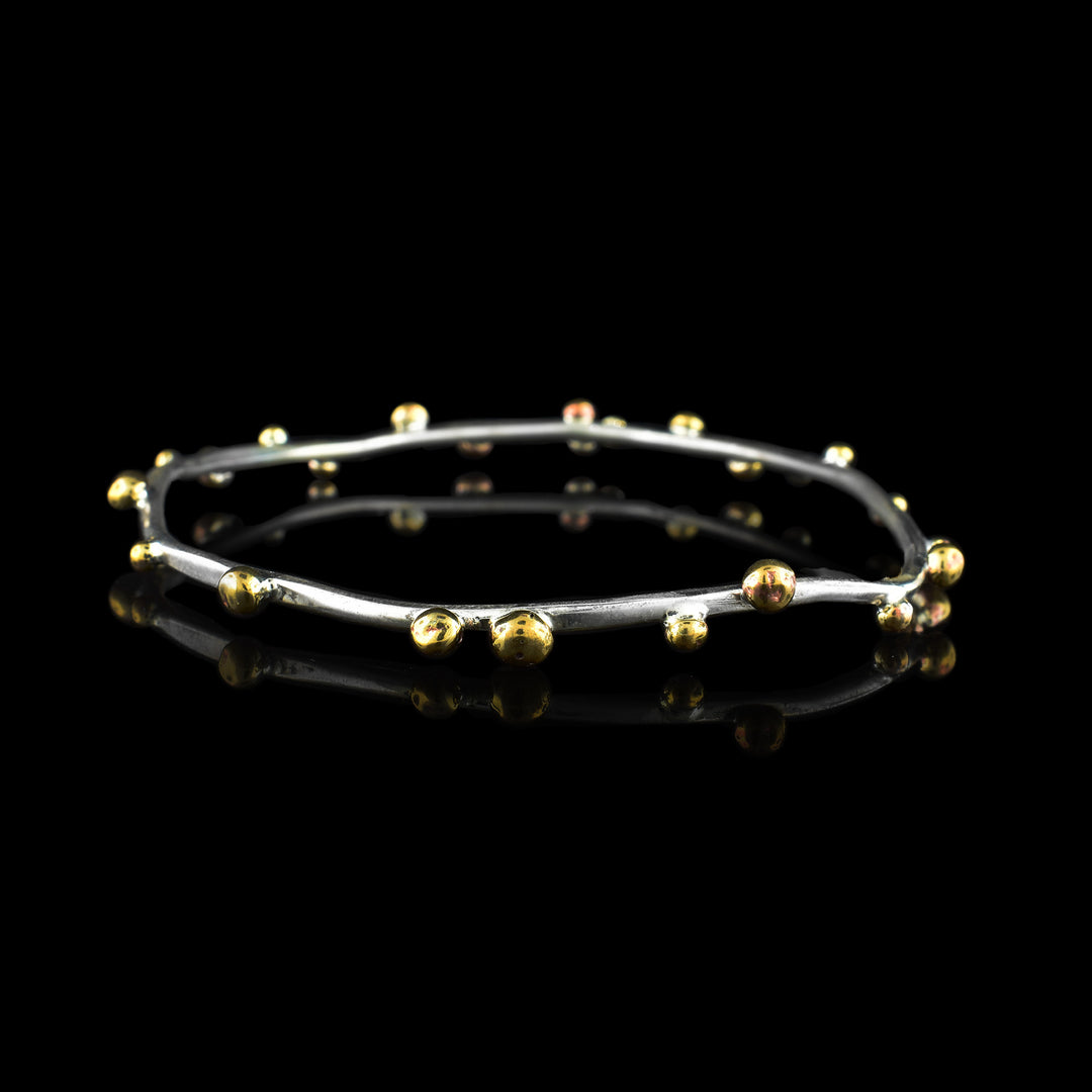 Bubble Brass Bangle Bracelet