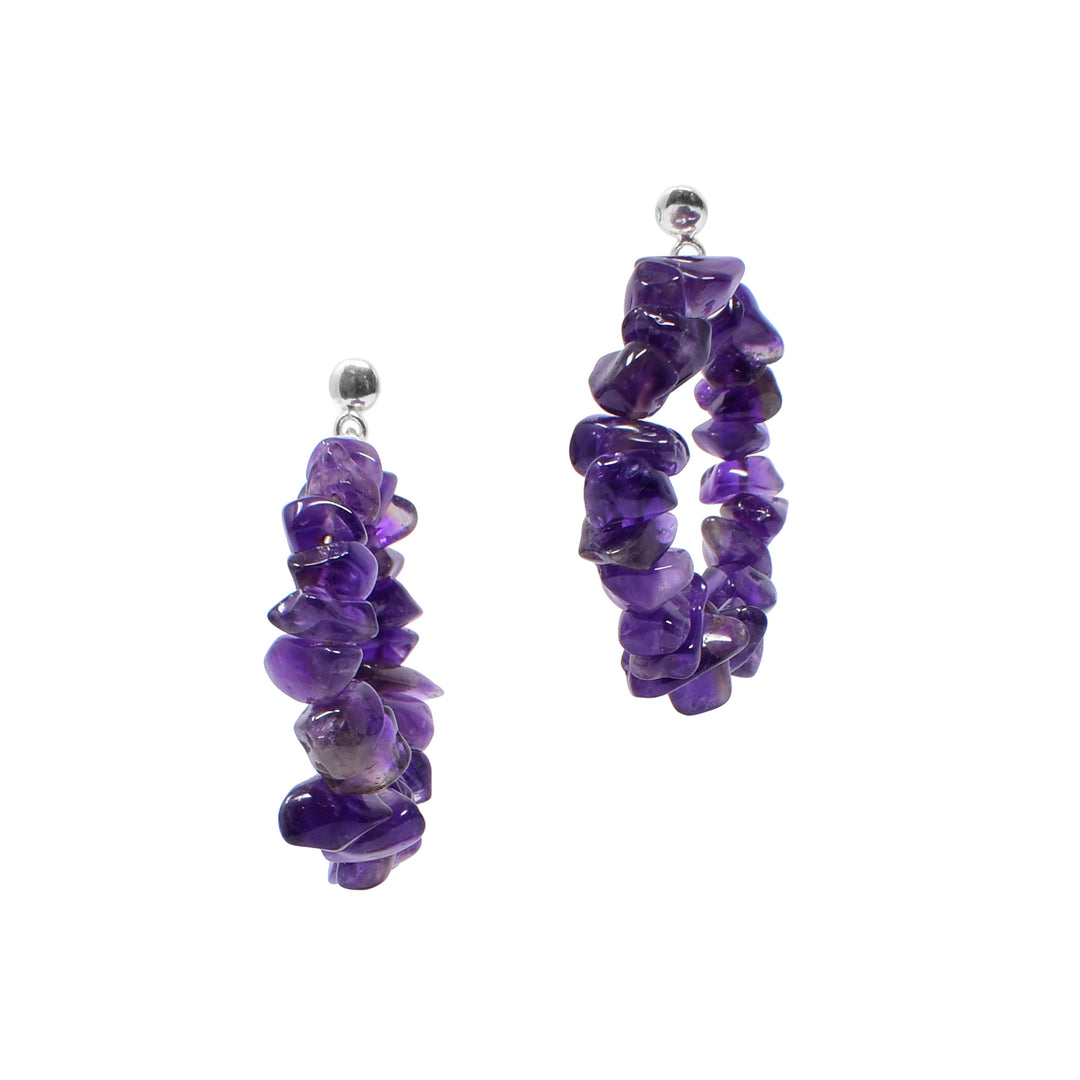 View showing how earrings will look when facing forward.