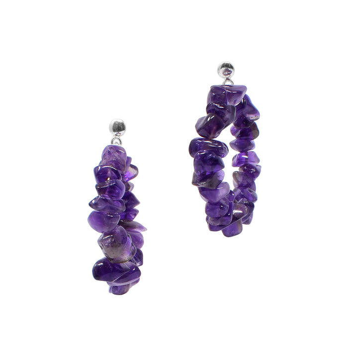 View showing how earrings will look when facing forward.
