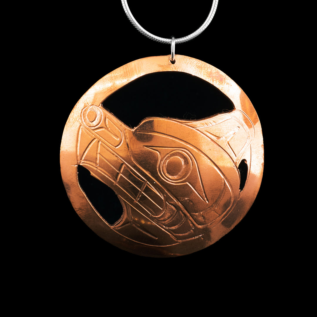 Circle Copper Bear Pendant