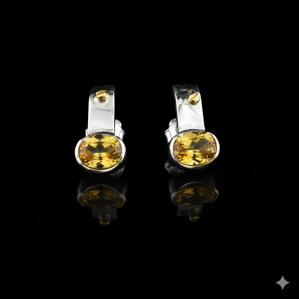 Citrine drop earrings
