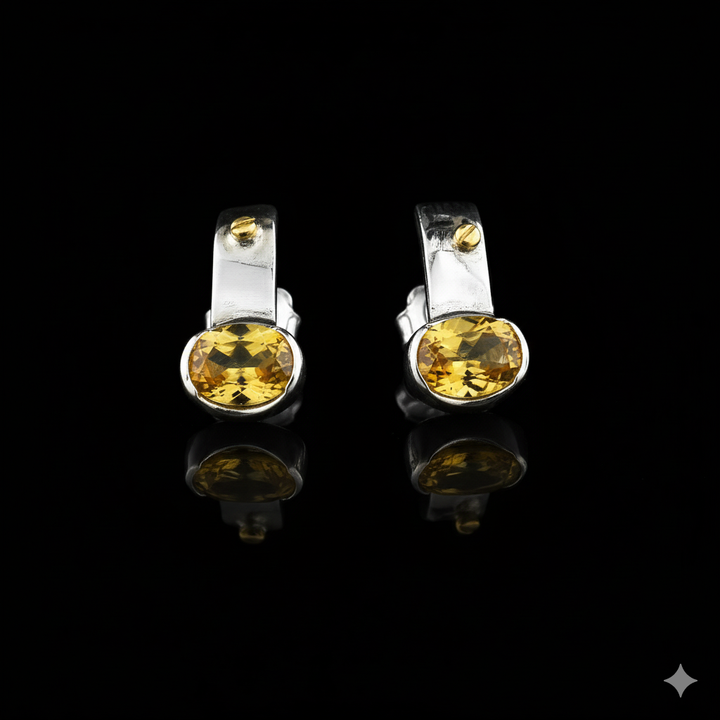 Citrine drop earrings