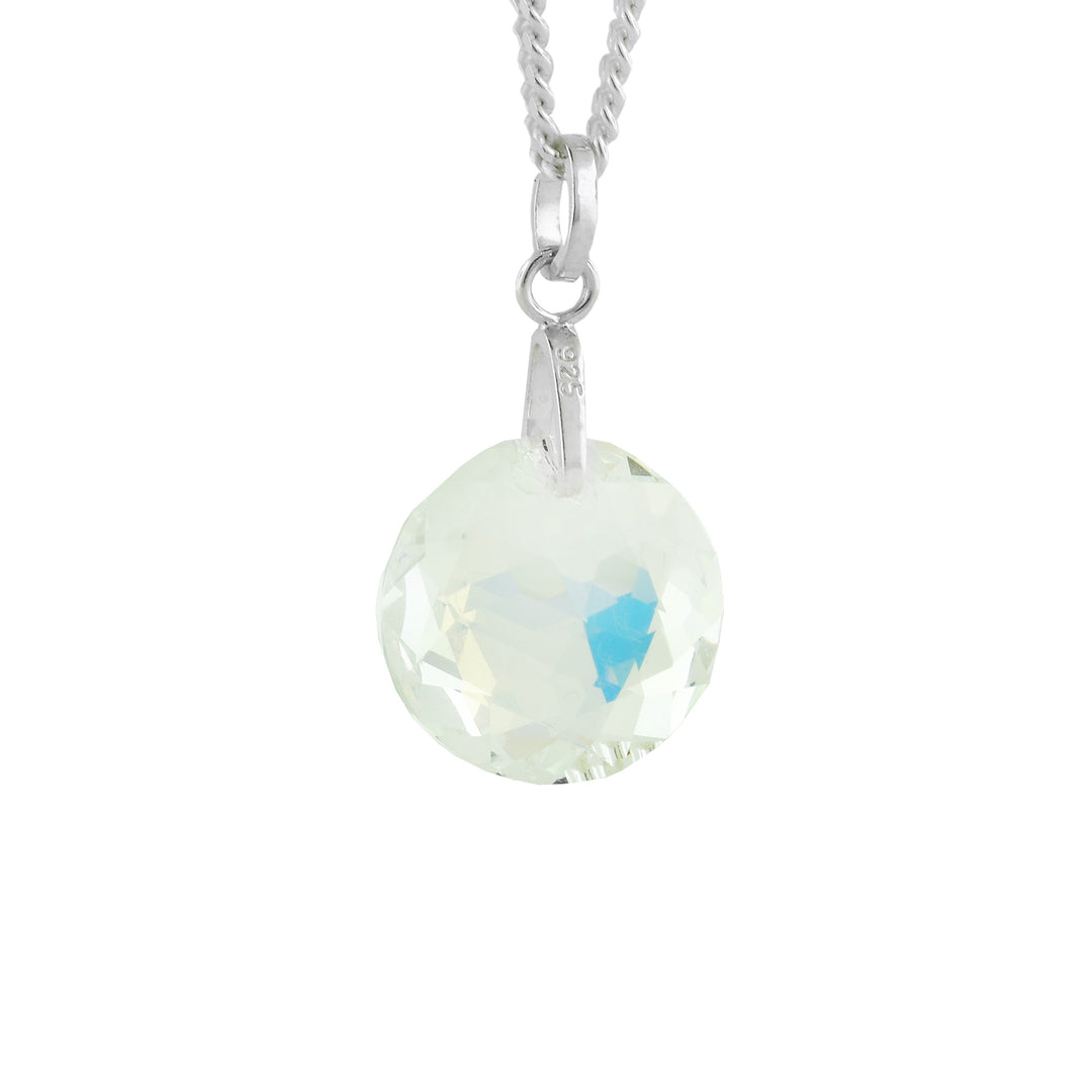 Clear Circular Cut Crystal Pendant