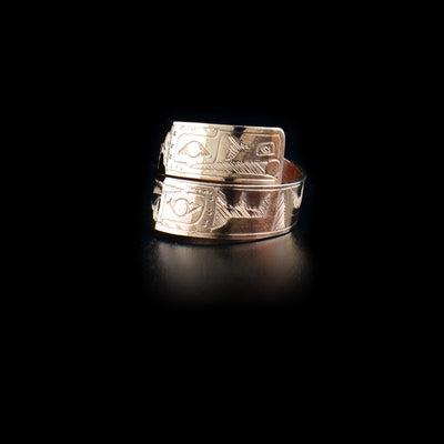 Copper Double Raven Wrap Ring - Artina's Jewellery