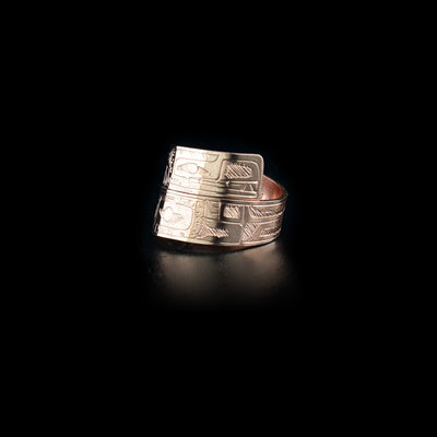 Copper Double Wolf Wrap Ring - Artina's Jewellery