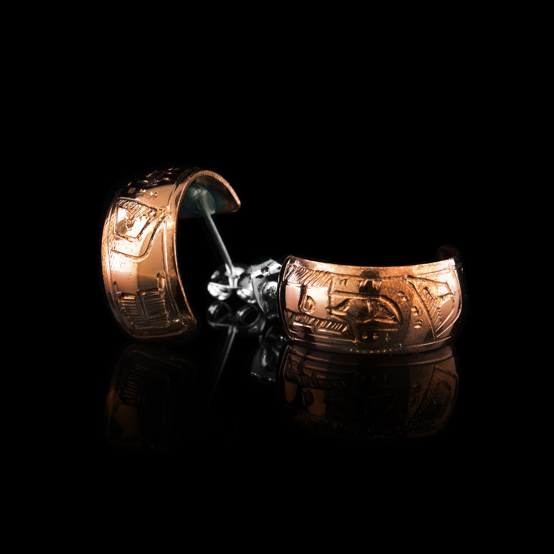 Copper Eagle Drop Earrings