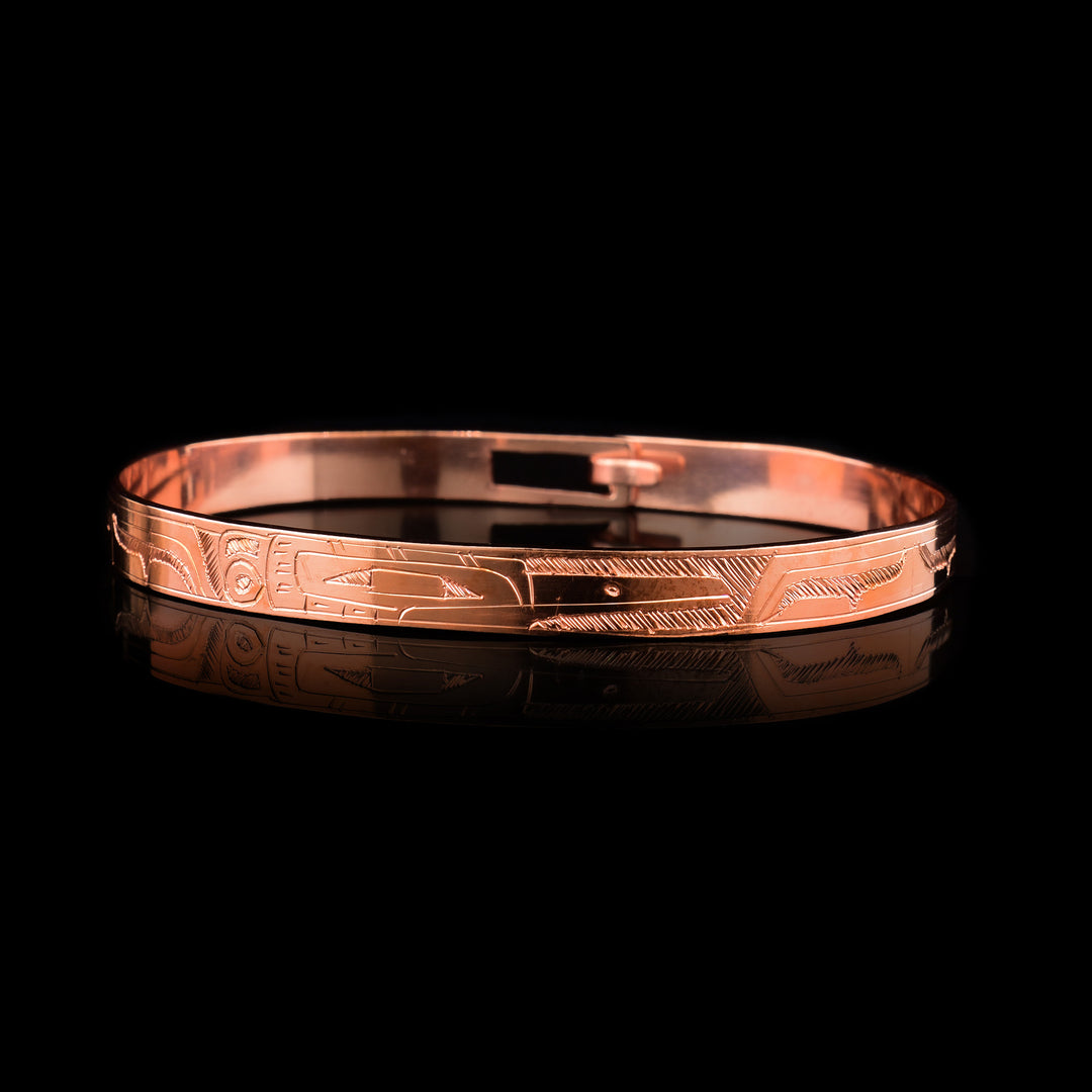 Copper Hummingbird Clasp Bracelet