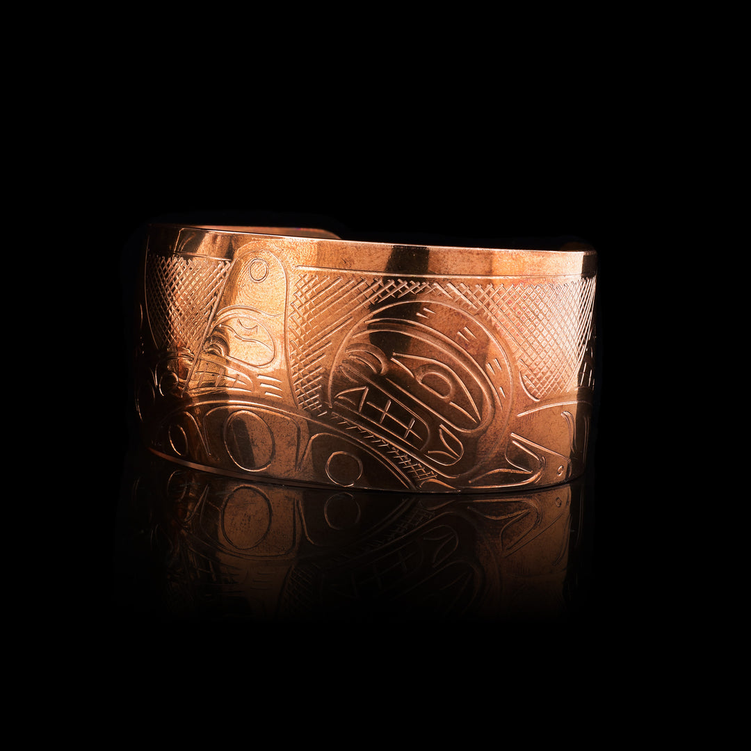 Copper Orca Pod Cuff Bracelet