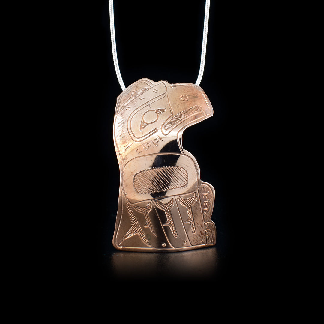 Copper Perched Eagle Pendant - Artina's Jewellery
