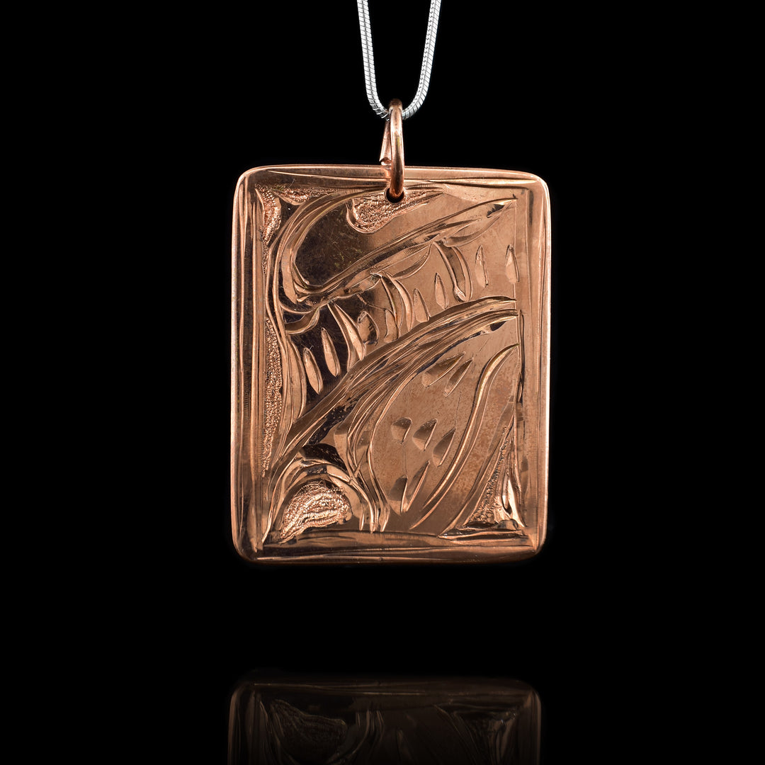 Copper Square Eagle Pendant