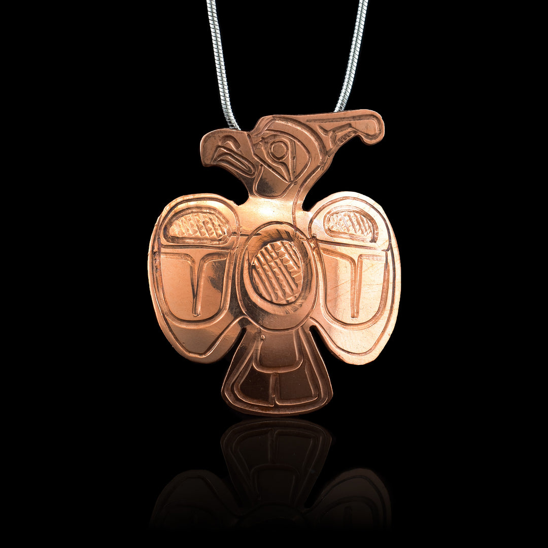 Copper Thunderbird Cutout Pendant