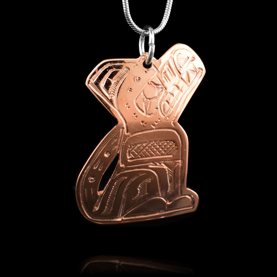 Copper Wolf Pendant