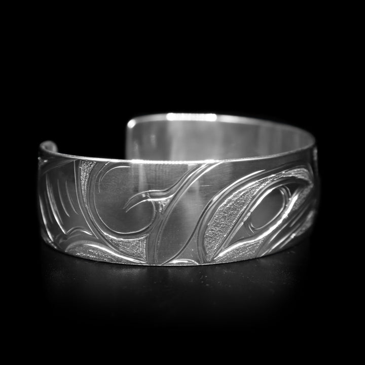 Silver 3/4" Hummingbird Bracelet Cuff - Artina's Jewellery