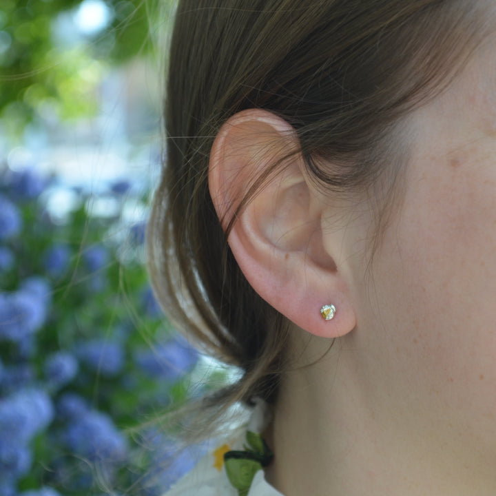 Mini Gold Nugget and Silver Ladybug Studs - Artina's Jewellery
