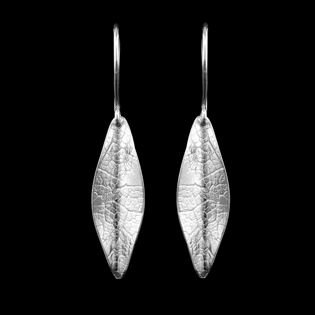 These Dainty Silver Leaf Earrings are a delicate beautiful piece to add to your wardrobe. The leaves are realistic in size, shape and texture. 