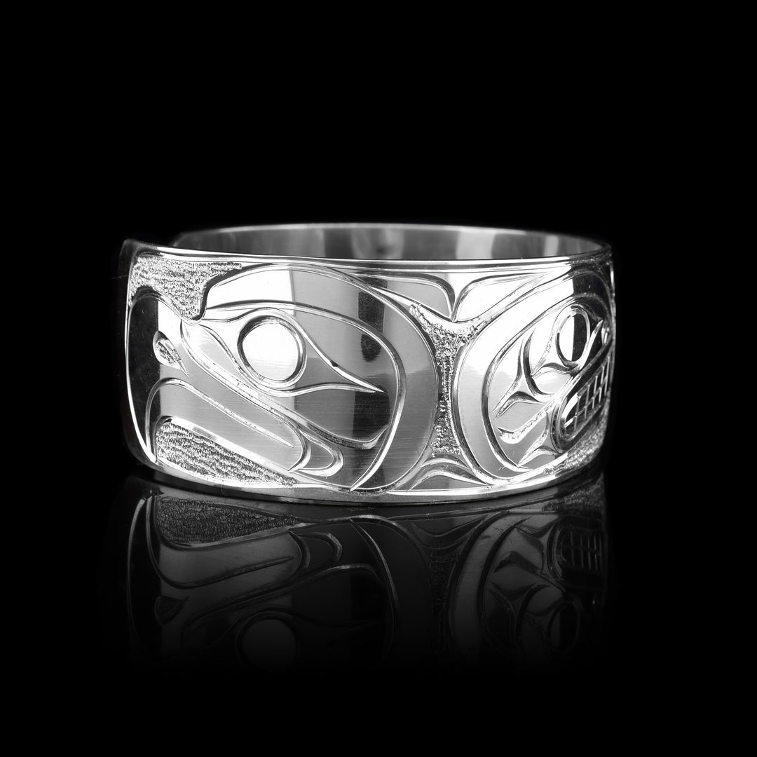 Canadian Jewellery with classic Indigenous markings for the Legend of the Eagle and the Orca.
