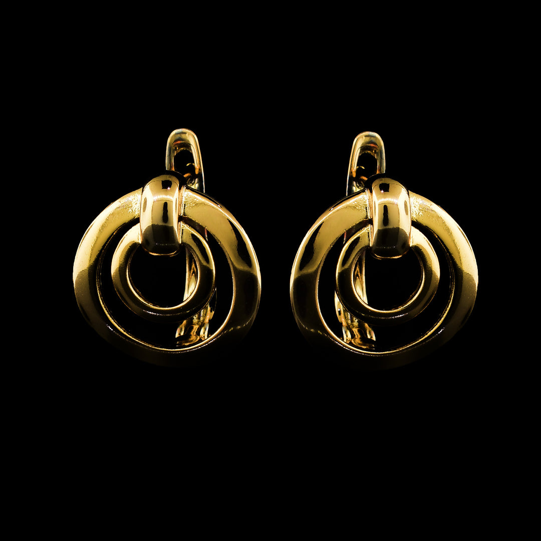 Gold-Filled Circular Drop Earrings
