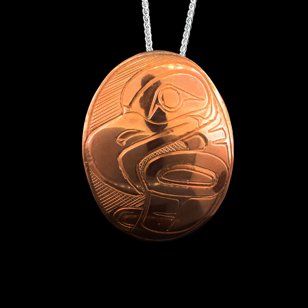 Eagle Copper Oval Pendant