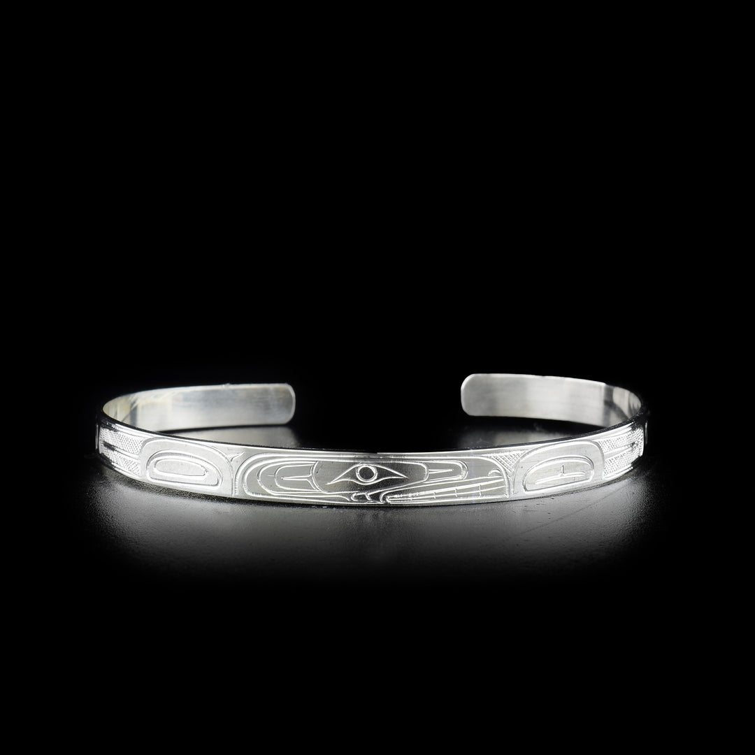 Extra Large Silver 1/4" Orca Cuff - Artina's Jewellery