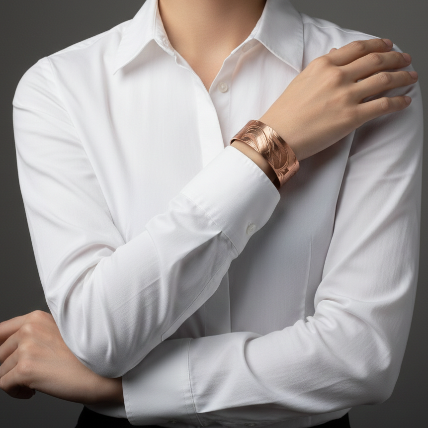 1" Copper Eagle Cuff Bracelet