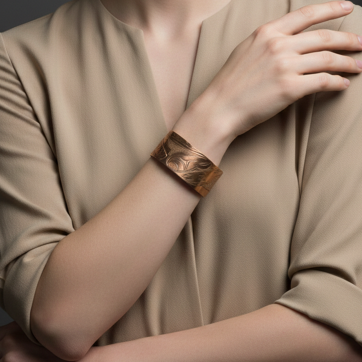 1" Copper Bear Cuff Bracelet - Artina's Jewellery