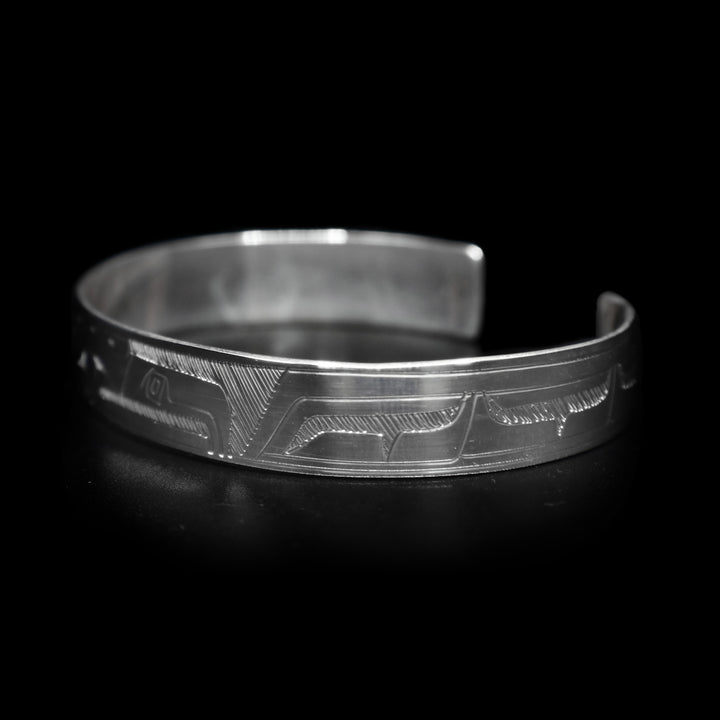 Dainty 3/8" Sterling Silver Eagle Cuff Bracelet - Artina's Jewellery