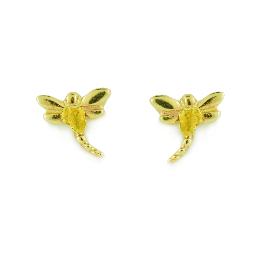 God Nugget Dragonfly Stud Earrings