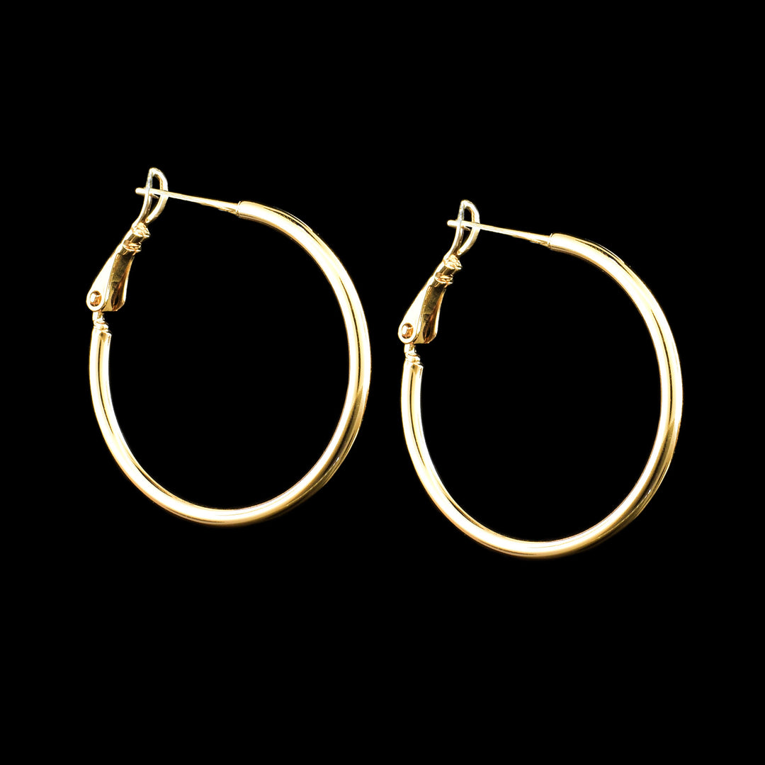 Gold-Fill Dangle Hoop Earrings