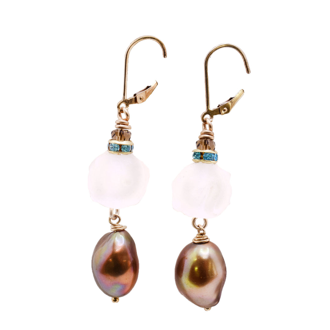 Gold-Fill Glasswork Dangle Earrings