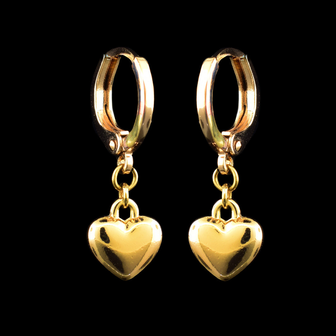 Gold-Filled Heart Hoop Earrings