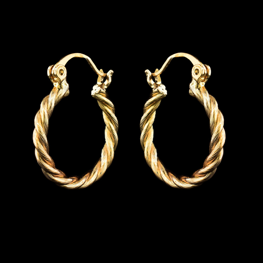 Gold-Filled Twisted Hoop Earrings