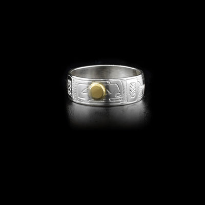 Gold and Silver 1/4" Orca Ring - Artina's Jewellery
